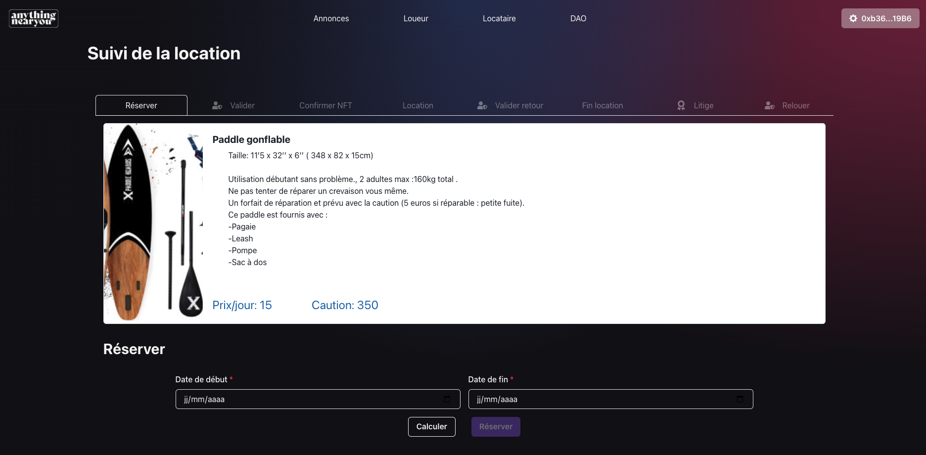 Workflow de location